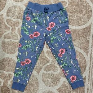 Disney Janie and Jack Tinkerbell Blue Floral Sweatpants